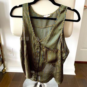 Striped sleeveless blouse size M